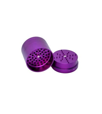 Stache 4 piece grinder purple with top off