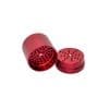 Stache 4 piece grinder red with top off