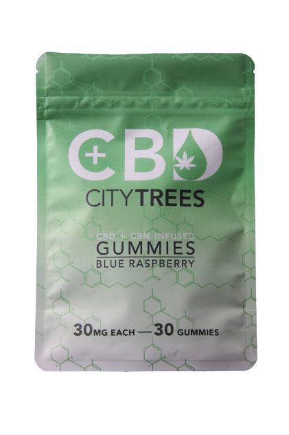 City Trees CBD / CBD + CBN infused gummies / blue raspberry