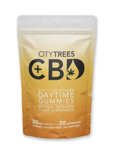 City Trees cbd cbg daytime gummies mango dragon fruit lemonade - front