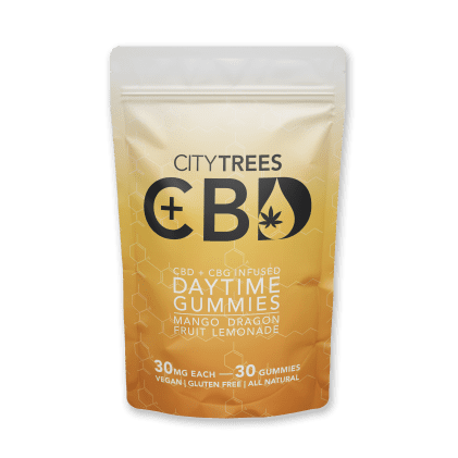 City Trees cbd cbg daytime gummies mango dragon fruit lemonade - front